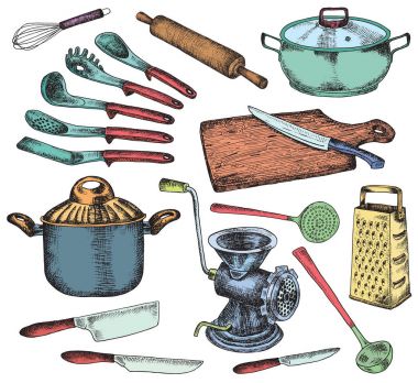  sofra ve mutfak mutfak eşyaları illüstrasyon