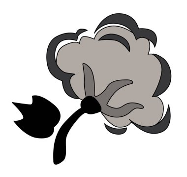 Pamuk şube simgesi. Doğal, biyo ve kaliteli