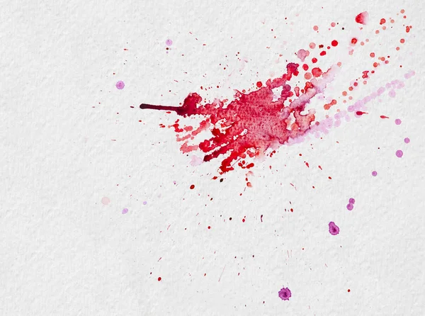 Summer red watercolor blot — Stock Photo, Image