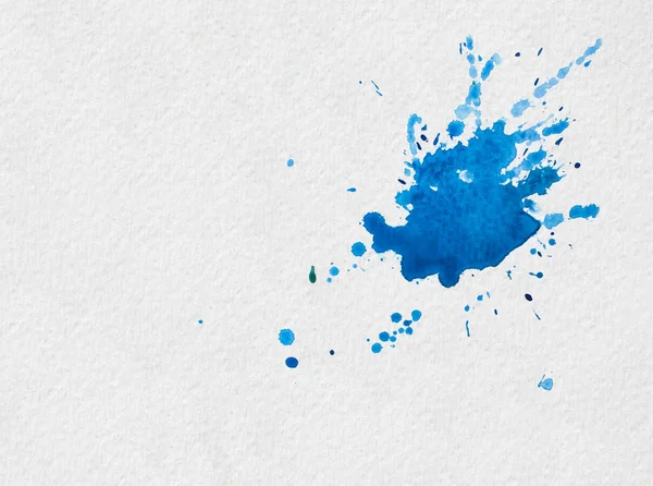 Summer illustration blue watercolor splash — Stock Photo, Image