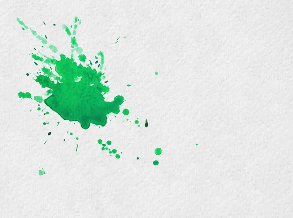 Summer illustration green watercolor blot — Stock Photo, Image