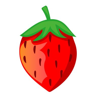 çilek izole illüstrasyon