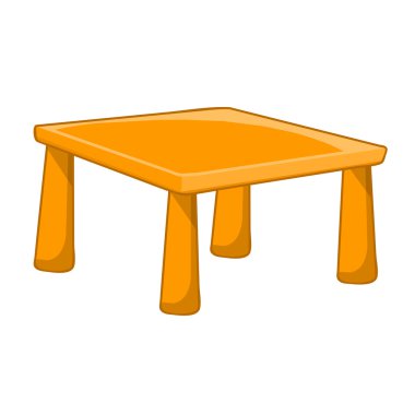 Ahşap masa izole illüstrasyon