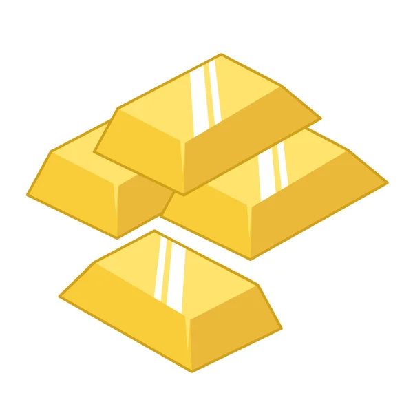 Lingotes de ouro isolados —  Vetores de Stock