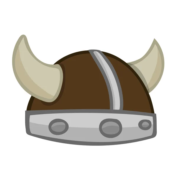 Viking helm geïsoleerd illustratie — Stockvector