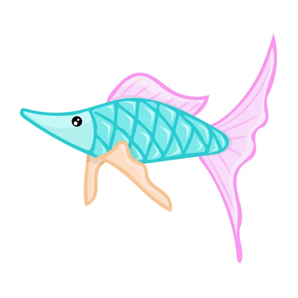 Fische isoliert Abbildung — Stockvektor
