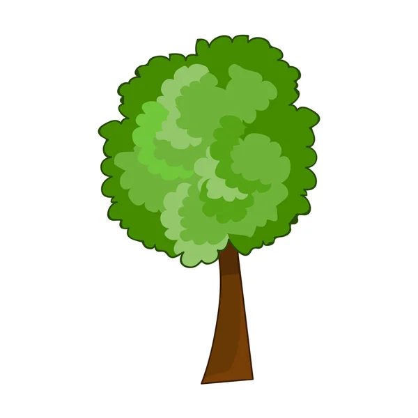 Ilustración aislada del árbol — Vector de stock