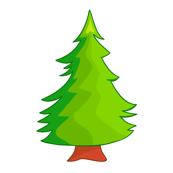 Árbol de Navidad ilustración aislada — Vector de stock