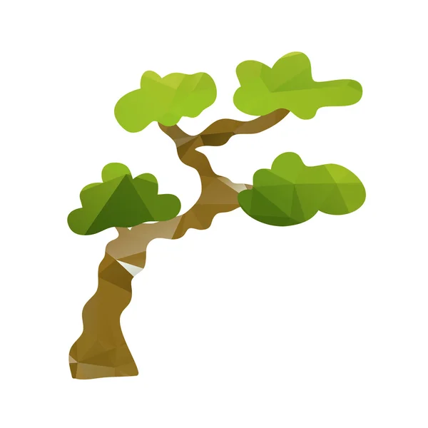 Abstrakter Baum polygonal — Stockvektor