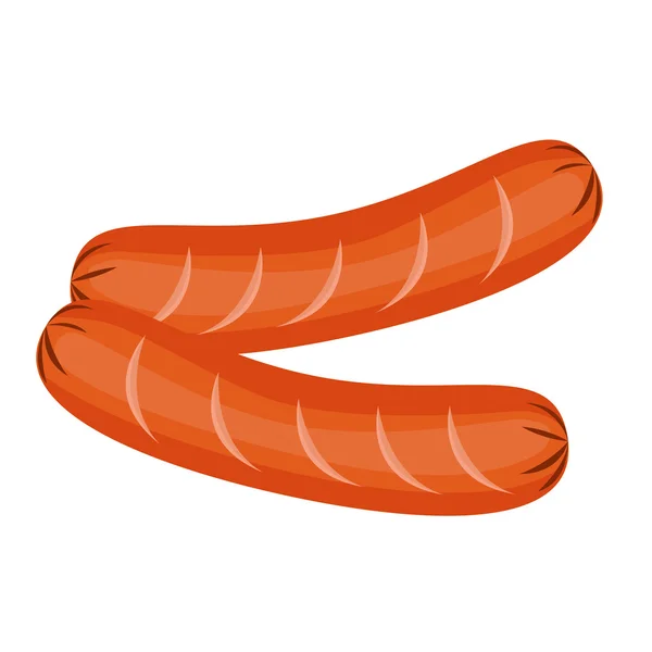 Sausage isolated illustration — Stock Vector