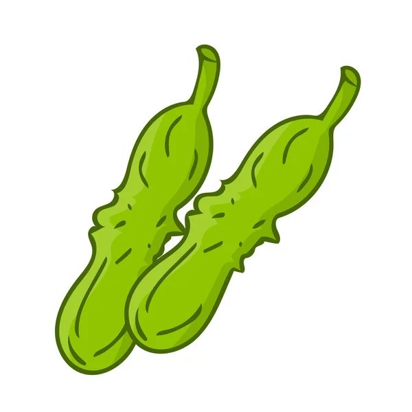 Illustration isolée du concombre — Image vectorielle