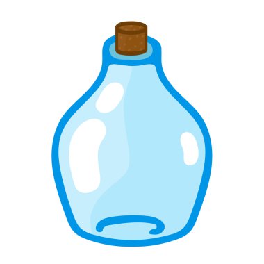 Boş cam izole illüstrasyon