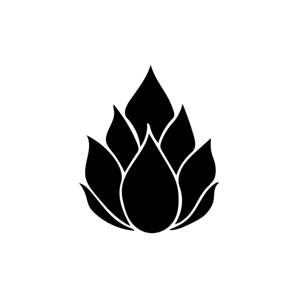 Icône lotus illustration isolée — Image vectorielle