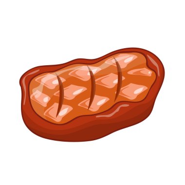 et izole biftek illüstrasyon