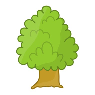 illüstrasyon izole ağaç