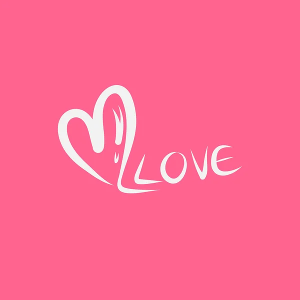 Szív és szerelem szöveg, Valentin-nap — Stock Vector