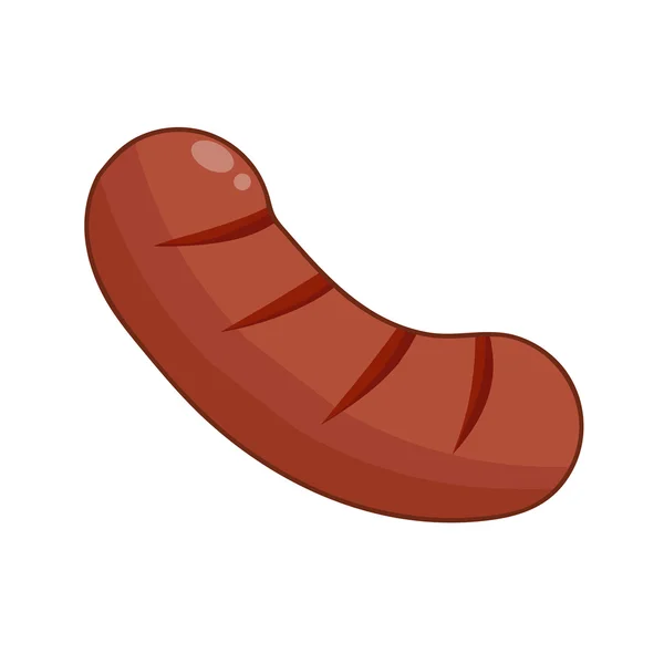 Sausage isolated illustration — Stock Vector