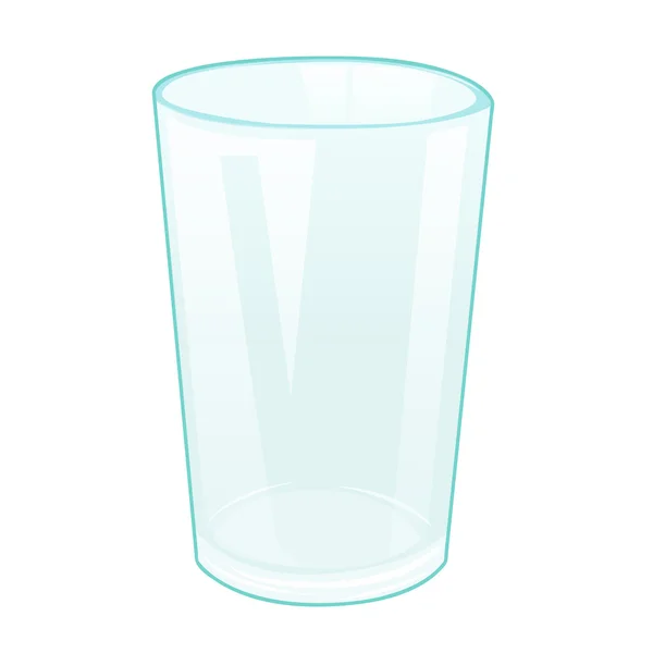 Ilustración aislada de vidrio vacío — Vector de stock