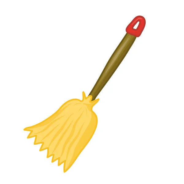 Broom isolated illustration — Stock Vector