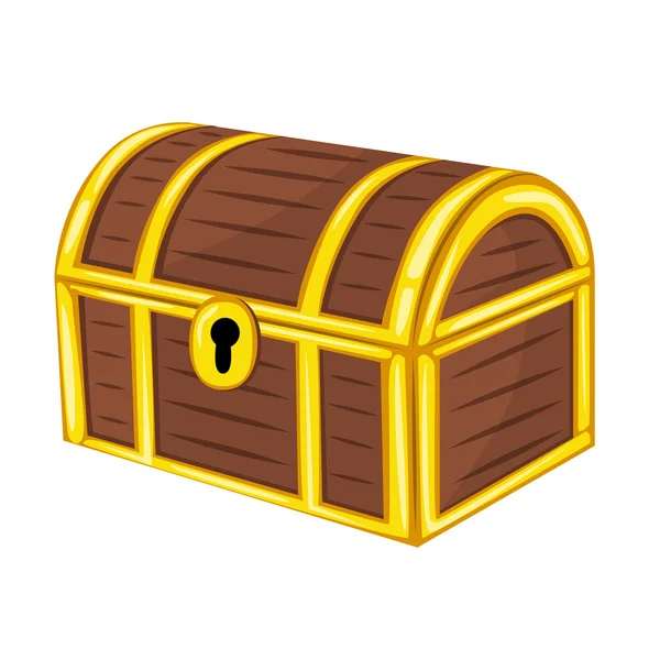 Cofre del tesoro, icono del tesoro pirata — Archivo Imágenes
