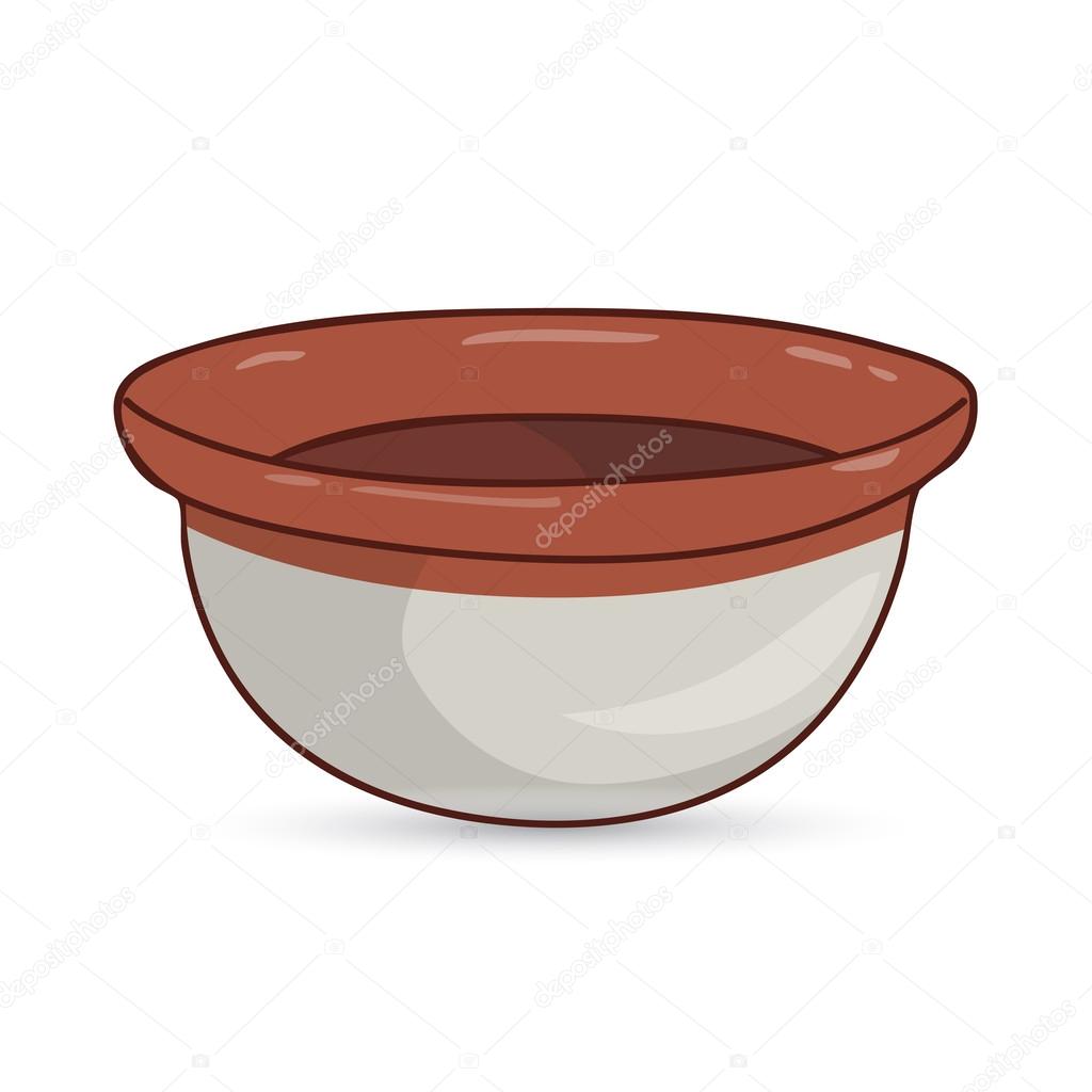 bowl isolated illustration