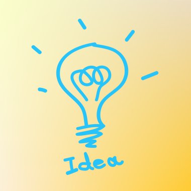 ampul ışık fikir kavramı