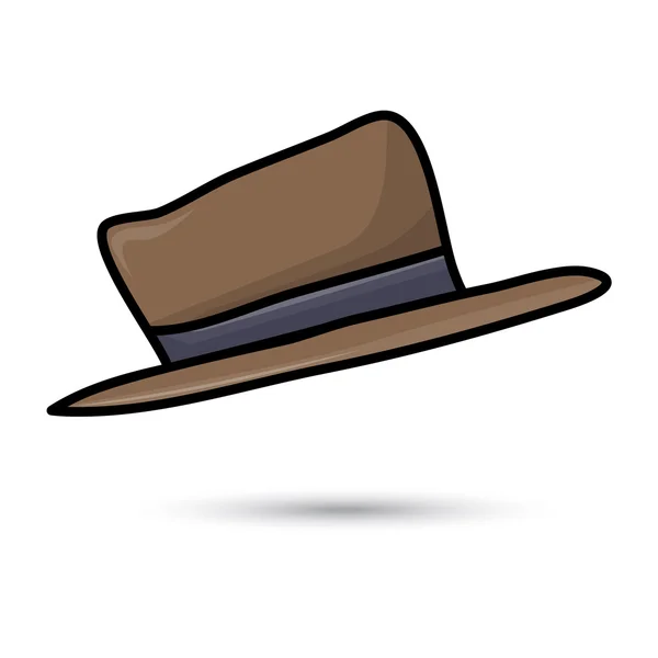 Afbeelding van de hoed, geïsoleerd — Stockvector