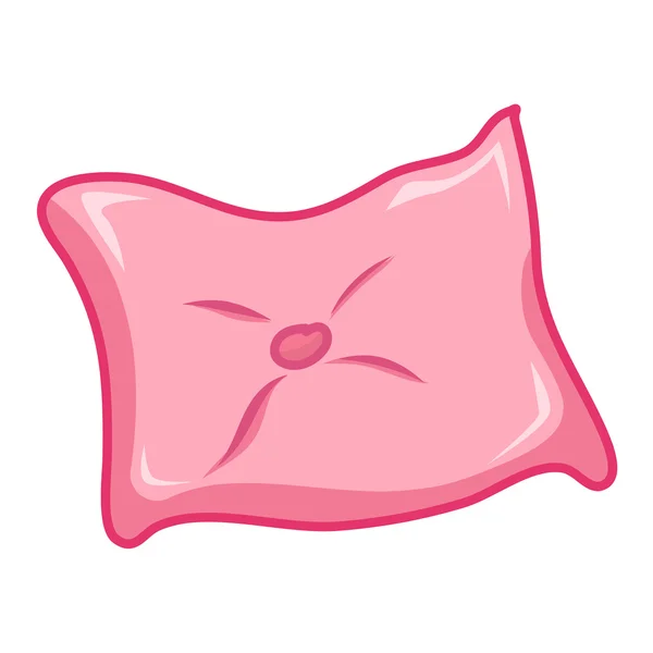 Roze kussen geïsoleerd illustratie — Stockvector