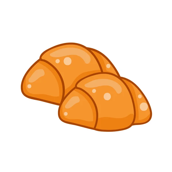 Croissants ilustração isolada — Vetor de Stock