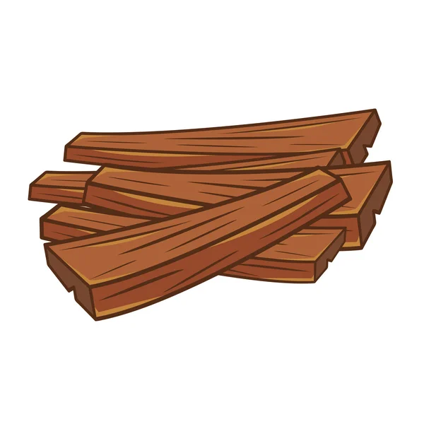 Tablones de madera ilustración aislada — Vector de stock