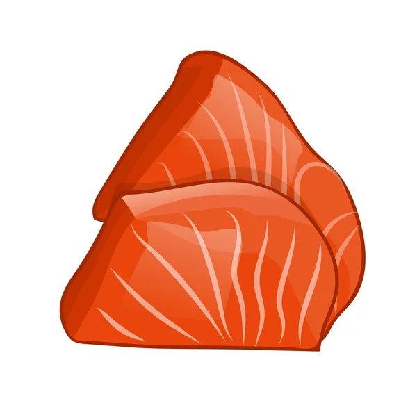 Vis biefstuk van zalm — Stockvector