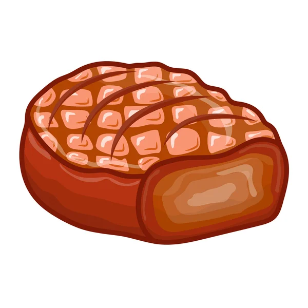 Vlees biefstuk geïsoleerd illustratie — Stockvector