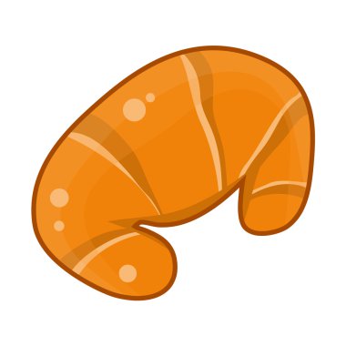 kruvasan izole illüstrasyon