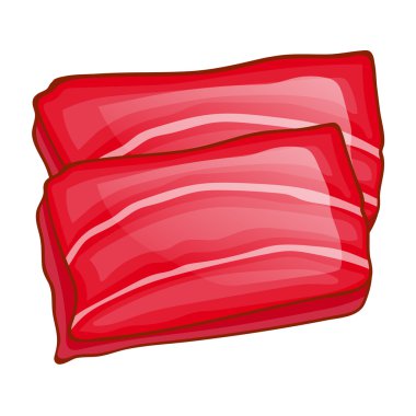 Balık izole biftek illüstrasyon