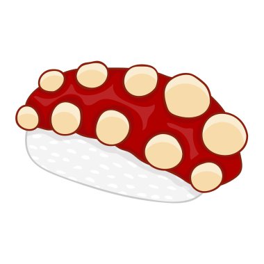 İzole suşi illüstrasyon