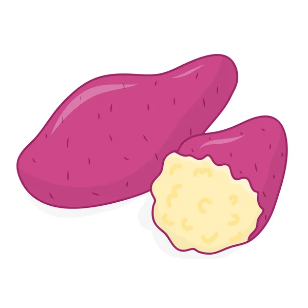 Patate douce illustration isolée — Image vectorielle