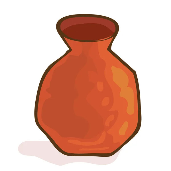 Olla de arcilla ilustración aislada — Vector de stock