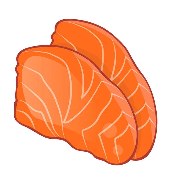 Filete de pescado de salmón — Archivo Imágenes Vectoriales