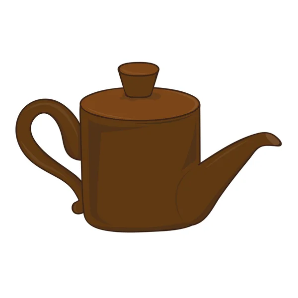 Hervidor de té ilustración aislada — Vector de stock