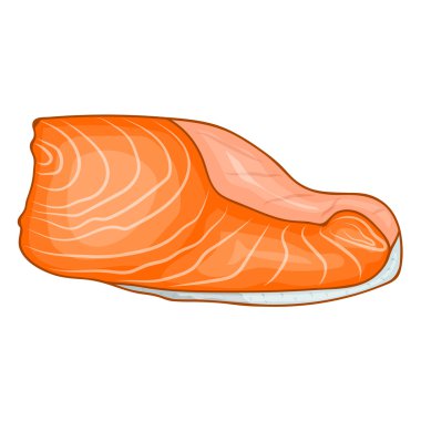 İllüstrasyon izole orkinos biftek balık