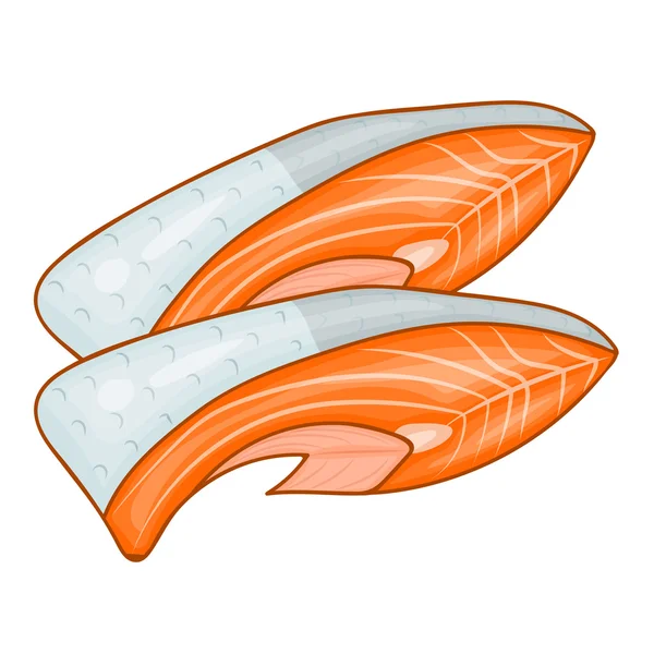 Fischsteak von Thunfisch isoliert Illustration — Stockvektor