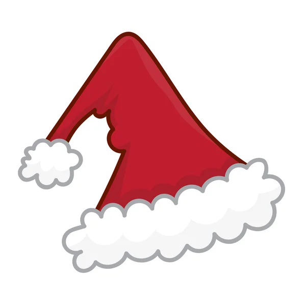 Santa sombrero ilustración aislada — Vector de stock