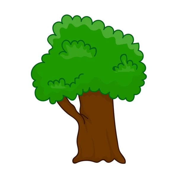 Illustration isolée arbre — Image vectorielle