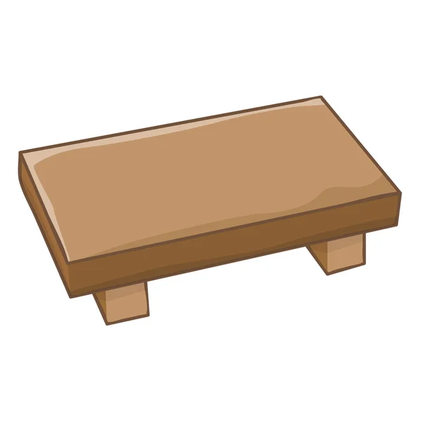 Ξύλινο τραπέζι απομονωθεί εικονογράφηση — Διανυσματικό Αρχείο