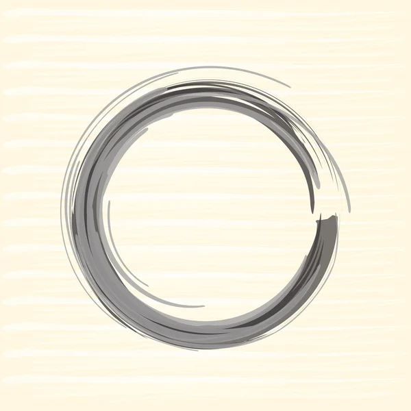 Ručně tažené kruh Zen Zen kruh — Stockový vektor