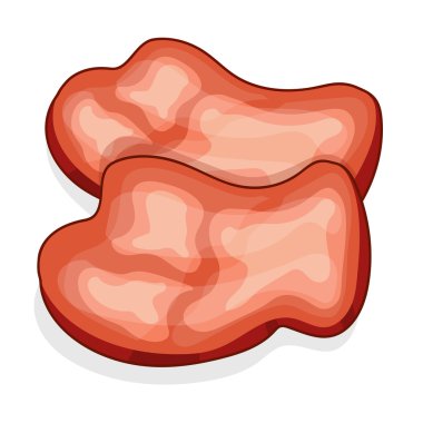 et izole biftek illüstrasyon