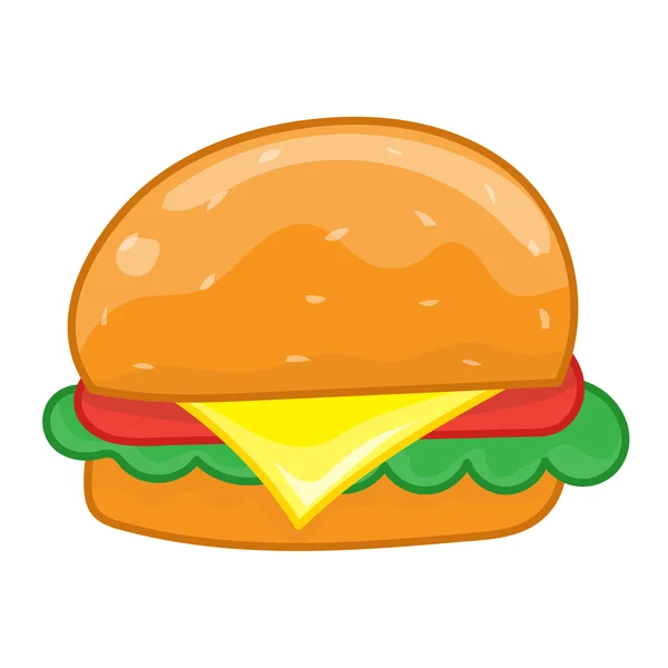 Hamburger isolated illustration — Stock Vector