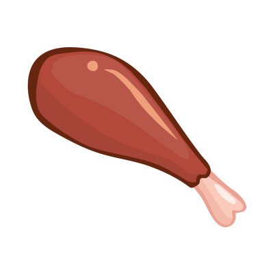 kızarmış tavuk izole illüstrasyon