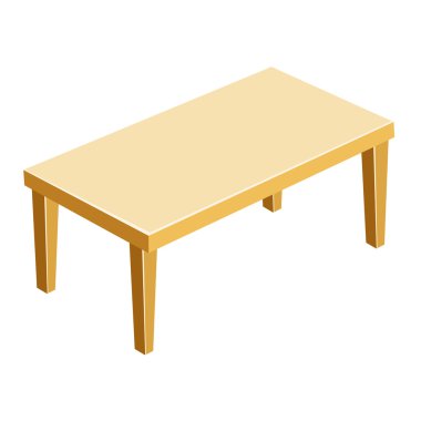Ahşap masa izole illüstrasyon