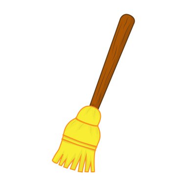 izole süpürge illüstrasyon